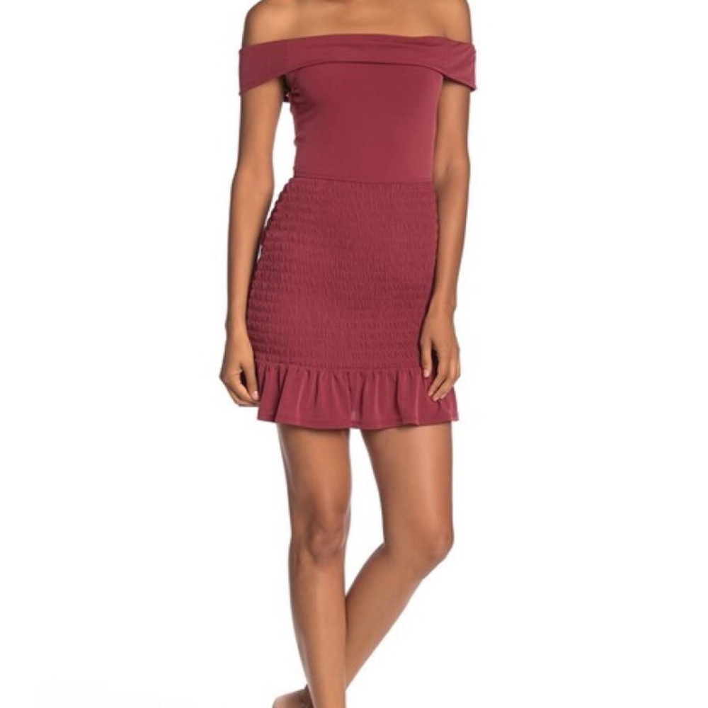 NWT BCBGeneration Off Shoulder Smocked Dress